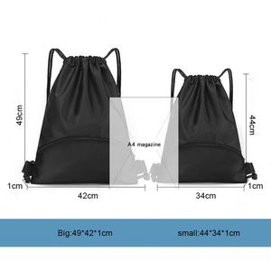 Custom Logo Student Sports Simple Backpack Waterproof Marathon Event Basketball Football Pouch Gift Drawstring <b>Bag</b> Backpack - Product Image 2