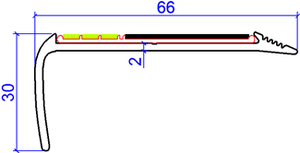 Profili per Gradini Fotoluminescenti, Strisce Antiscivolo in Alluminio che si Illuminano al Buio, Bordi per Scale con Abrasivo al Carburo di Silicio Luminosi - Product Image 4
