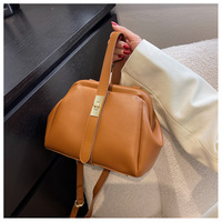 Sac à bandoulière carré vintage en cuir PU pour femme, avec fermoir à fermoirs, imperméable, léger, durable, élégant et pliable