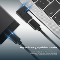 USB 3.2 Gen 2 Hochgeschwindigkeitsadapter Typ-C Stecker/Buchse USB-A L-förmiger Winkeladapter OTG-Funktion für USB-Sticks Laptops Modell