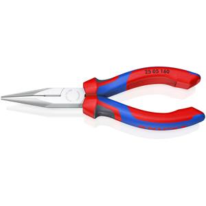 Pince à bec demi-rond KNIPEX 25 05 160 avec coupe latérale (pince radio) avec poignées confort chromées - Product Image 1