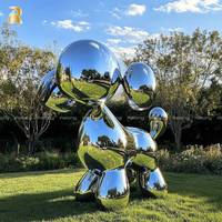 Statue en métal de conception personnalisée Offre Spéciale Sculpture de chien en ballon en acier inoxydable