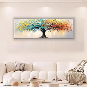 Pittura a olio testurizzata artigianale di lussureggiante albero dei soldi con strati <span class=keywords><strong>3D</strong></span> - Product Image 4