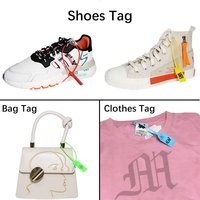 Balançoire étiquettes personnalisées en plastique Zip étiquettes vêtements Denim Jeans étiquettes volantes serrures tirer imprimé personnalisé Logo étiquettes