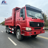 Camion benne HOWO d'occasion prêt à être expédié, vérin hydraulique, type 6x4, pour la remise à neuf