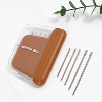 Tragbare Magnetische Nadelbox mit Nadelhalter Einfaches Plastik-Nähset für Näh- und Stickzubehör