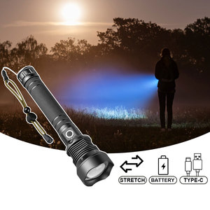 Mạnh mẽ lumens cao không thấm nước cắm trại ngoài trời ngọn đuốc chiến thuật ánh sáng đèn flash LED USB Sạc đèn pin - Product Image 2