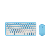 Keyboard Combo Mini Multimedia USB 78-Tombol 1600 DPI Nirkabel Baterai Kering Warna-warni untuk Game MOQ Rendah Stok Tersedia Dukungan OEM Cepat