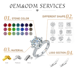 خاتم ماي يي جيا المعتمد من IGI للنساء، مجوهرات خطوبة وزفاف من الذهب الخالص عيار 9/10/14/18/22 قيراط مع حجر الموزانيت والماس المزروع في المختبر - Product Image 6