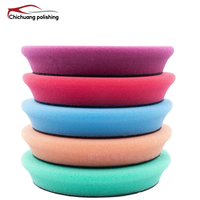 Tampons de polissage en polyuréthane durable de 3/5/6 pouces pour polisseuse DA/RO, tampon de lustrage en mousse pour le detailing automobile et l'entretien des véhicules