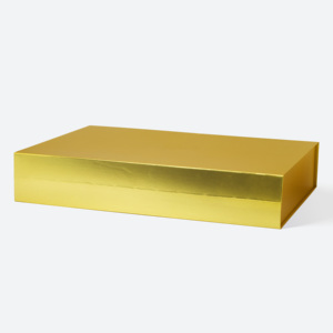 Caja de Regalo de Alta Gama con Logotipo Personalizado, Caja Grande Plegable de Cartón Dorado, Laminación Mate, Grabado en Relieve, Estampado en Lámina Dorada y UV para Caja Grande - Product Image 3