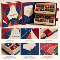 Boîte cadeau en chocolat sur mesure à deux étages, boîte en papier rigide imprimée en couleur, emballage de luxe pour confiserie