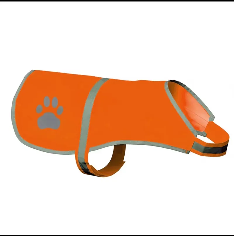 Low MOQ Custom Logo Orange Yellow Breathable Mesh Adjustable Cloth High Visibility Reflective Pet Dog Safety Jacket Vest