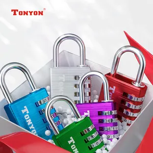 Tonyon Square Heavy Duty Custom Logo Digital 4 Digit Code Waterproof Safety Lock Candado Combination Padlock