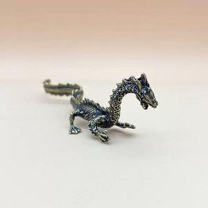 1 Pezzo Drago Volante Cinese in Ottone Anticato, Decorazione Artigianale, Oggetto da Collezione per Tè - Product Image 5