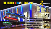 Control Remoto Inalámbrico DMX RDM WIFI con Aplicación Casambi, Controlador Meanwell con Certificación ETL y CE, 50W 100W 150W RGB RGBW, Proyector LED de Color Cambiante