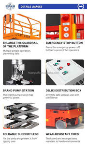 Piattaforma a Forbice 6m 8m 10m 12m 14m 1000kg Certificazione CE ISO Piattaforma a Forbice Elettrica Mobile Semovente - Product Image 5