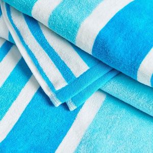 Toalla de Playa Personalizada a Rayas de Colores, de Alta Calidad, Súper Absorbente, Gruesa, de Algodón Puro, Teñida con Hilo Jacquard, al por Mayor - Product Image 4