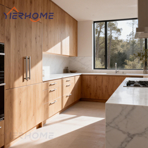 Gabinetes de Cocina y Baño de Roble Macizo con Encimeras de Cuarzo, Juego de Muebles Personalizados Integrados para Toda la Casa, Solución Integral - Product Image 3