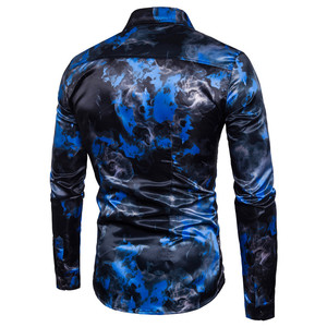 Camicie da uomo con stampa digitale a fiamma personalizzate e <span class=keywords><strong>taglie</strong></span> <span class=keywords><strong>forti</strong></span> <span class=keywords><strong>abbigliamento</strong></span> da uomo Casual a maniche lunghe camicia Slim da uomo - Product Image 4