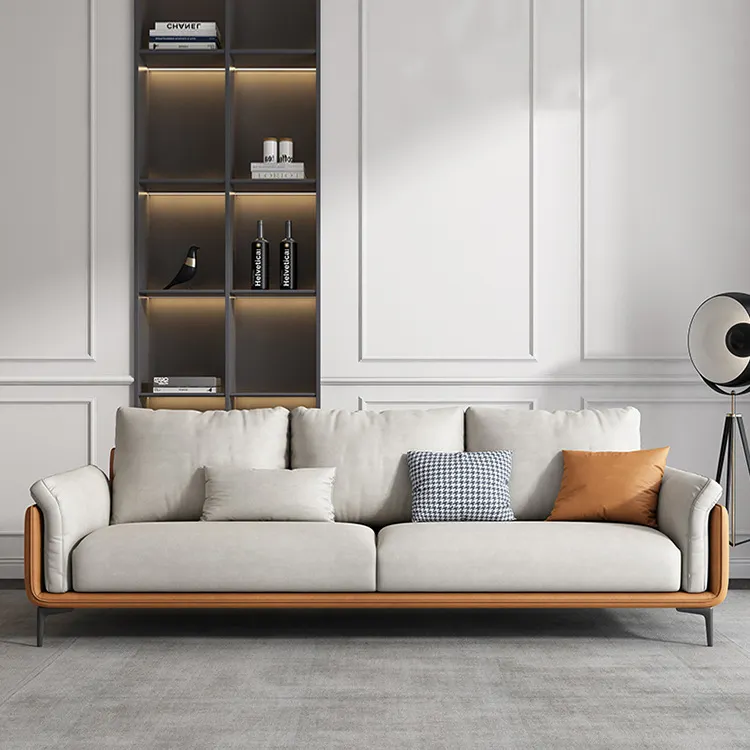 Salon italien canapé de luxe pour la maison meubles de salle de repos canapé en cuir PU