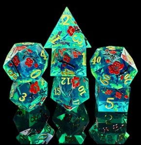 Juego de Dados Poliédricos de Resina de Lujo Personalizados por el Fabricante, Dados RPG con Bordes Afilados, Mysterious Space, 7 Piezas, Duraderos y Ecológicos - Product Image 6