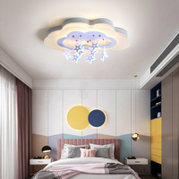 Lampu Led Langit-langit Hangat Romantis Kreatif Anak Laki-laki Perempuan Bintang Awan Modern Minimalis Kamar Tidur Lampu Langit-langit Anak-anak Chandelier