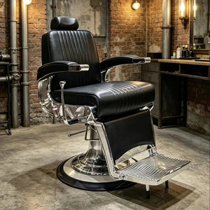 Chaise de barbier de haute qualité pour salon de coiffure, chaise de barbier classique robuste à vérin hydraulique pour la vente en gros - Product Image 2