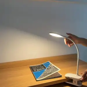 Lampe de lecture à clipser et debout, veilleuse LED à intensité variable, charge USB, Portable, Flexible, réglable, lampe d'étude