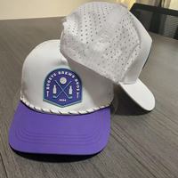 Casquette de sport personnalisée à 5 panneaux, imperméable, avec trous perforés au laser, casquette de baseball