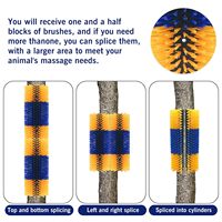 Brosse de massage dorsale en nylon souple pour bovins, chevaux et autres animaux – Outil de nettoyage durable pour le bétail, fabrication artisanale