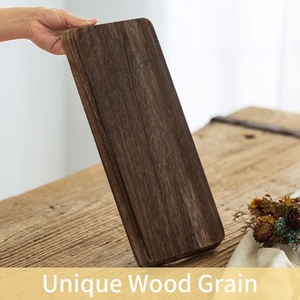 Bandeja rectangular de madera de Paulownia de color sólido, bandeja decorativa para servir en la sala de estar, cocina o comedor. - Product Image 4