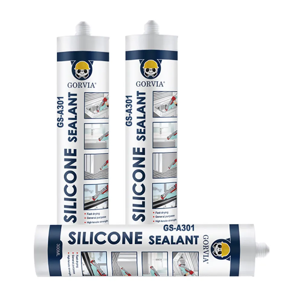 Mastic silicone acétique à usage général pour cartouche de 280ml 300ml pour la construction en verre d'aluminium