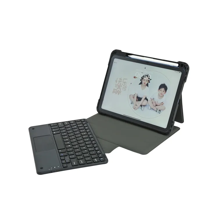 Robuste PU-Leder-Folio-Hülle mit stoß fester, um 360 Grad drehbarer Bluetooth-Tastatur für iPad 10,9 "10G 10. Generation