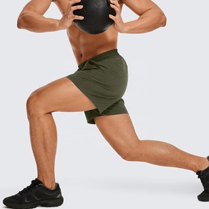 Pantalones cortos deportivos de estilo básico para hombre con bordado personalizado, pantalones cortos tejidos de alta elasticidad, pantalones cortos de gimnasio de secado rápido para hombre - Product Image 6