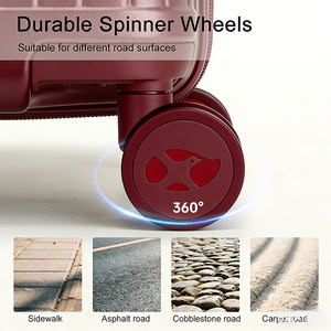 Ensembles <span class=keywords><strong>de</strong></span> bagages <span class=keywords><strong>2</strong></span> pièces, bagage à roulettes <span class=keywords><strong>de</strong></span> 26 pouces, valise rigide 30/70, bagage <span class=keywords><strong>de</strong></span> coffre bordeaux personnalisé - Product Image 4