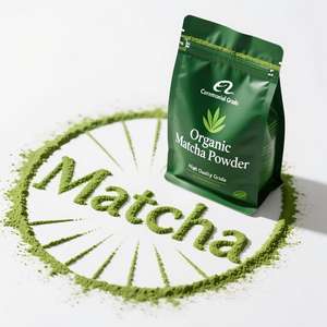 Matcha Ceremonial y Té Verde en Polvo 100% Natural, Color Verde Esmeralda, Certificado ISO 22000, 800 Mesh, en Bolsa/Sachet - Product Image 1