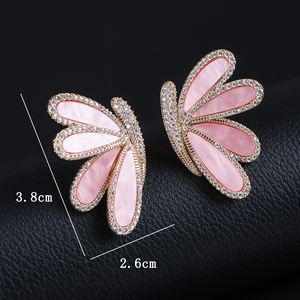 Moda Cubic Zircon Bowknot Stud Pendiente Nupcial Mujer Pendientes colgantes para aniversarios Proms - Product Image 5