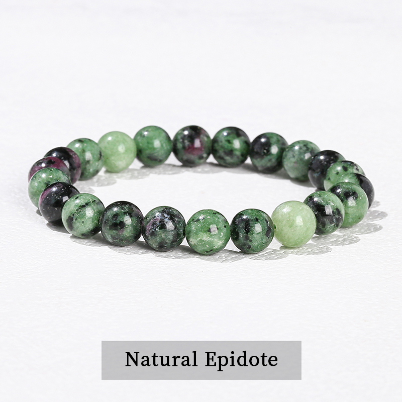 Bracelet en épidote naturel