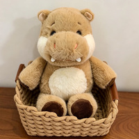 Boneka Hippo Lucu, Mainan Hippopotamus Lembut Duduk, Boneka Hewan Isi Dakron untuk Grosir, Toko Hadiah, dan Pesanan Importir