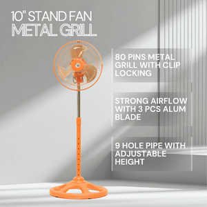 10 pulgadas Parrilla de metal elegante ventilador de pie Fábrica al por mayor Precio barato Diseño de Taiwán - Product Image 6