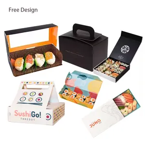 Custom Disposable Premium Sushi Takeaway Packaging Box Japanese Luxury To Go Cardboard Paper Box For Food