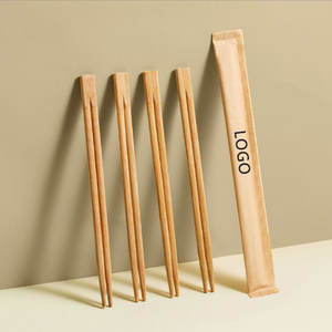 Bamboo Twin <strong>Chopstick</strong> With Paper Package <strong>Disposable</strong> <strong>Chopsticks</strong> logo Grade Bamboo <strong>Chopsticks</strong> Brown - Product Image 1