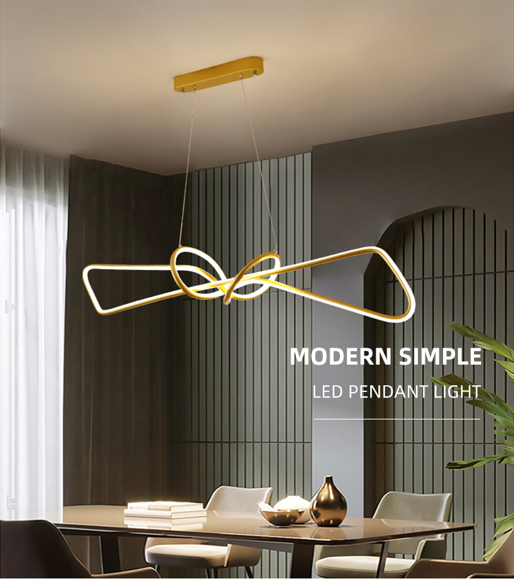 China Supplier Modern Interior Gold Silicone Aluminum Led Chandelier Pendant Lighting