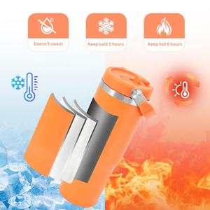 Logo personnalisé 20oz 30oz gobelets de voyage petits lots bouteilles d'eau en acier inoxydable <span class=keywords><strong>camping</strong></span> sport tasses à café avec paille et poignée - Product Image 6