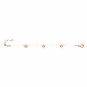 Pulsera con Doble Cruz de Diseño Exclusivo, Joyería Fina Hecha a Mano, Venta al por Mayor, Plata de Ley 925 - Product Image 2