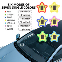 Luz Ambiental Solar para Auto, Lámpara Decorativa LED de Colores para Ventana, Recargable Solar, Sin Cables, Luz Ambiental Interior para Auto