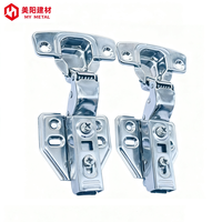 Charnières de meubles de cuisine sur mesure en acier inoxydable, charnières hydrauliques pour armoires, charnières durables à fermeture douce et silencieuse