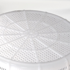 Round Plastic Turnover <b>Basket</b> With Handle Durable Household Laundry <b>Storage</b> Clothes Organizer - Product Image 3