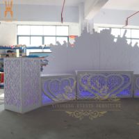 Table de Buffet de mariage en PVC de luxe à LED pour fête